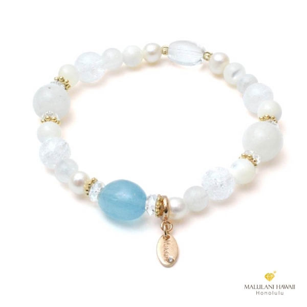 「【WEB限定/アウトレット】Marine White」高品質パワーストーンブレスレット